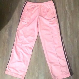 Pastel pink adidas track pants